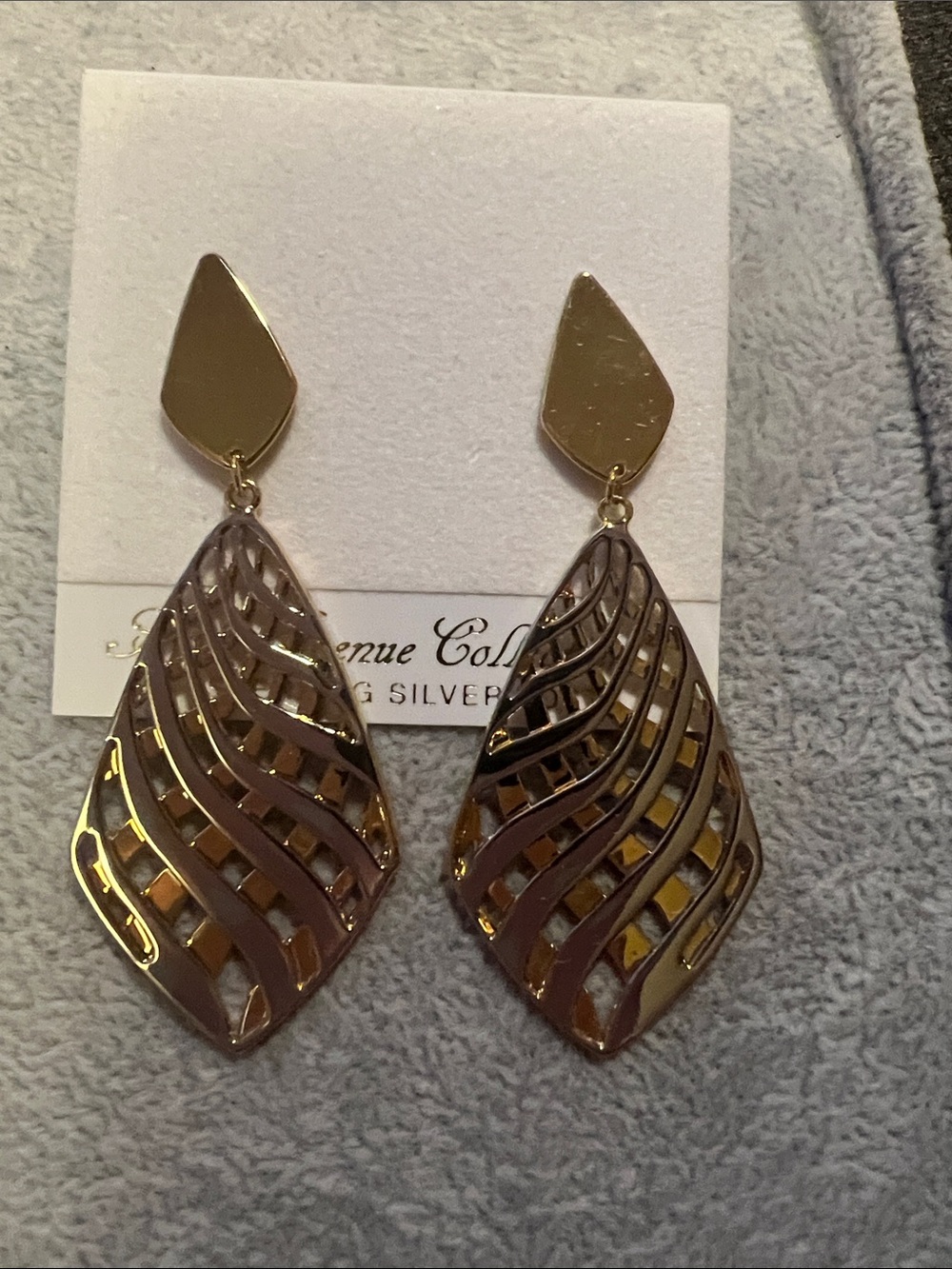 Gold and silver  Filigree Drop Earrings - Women Jewelry